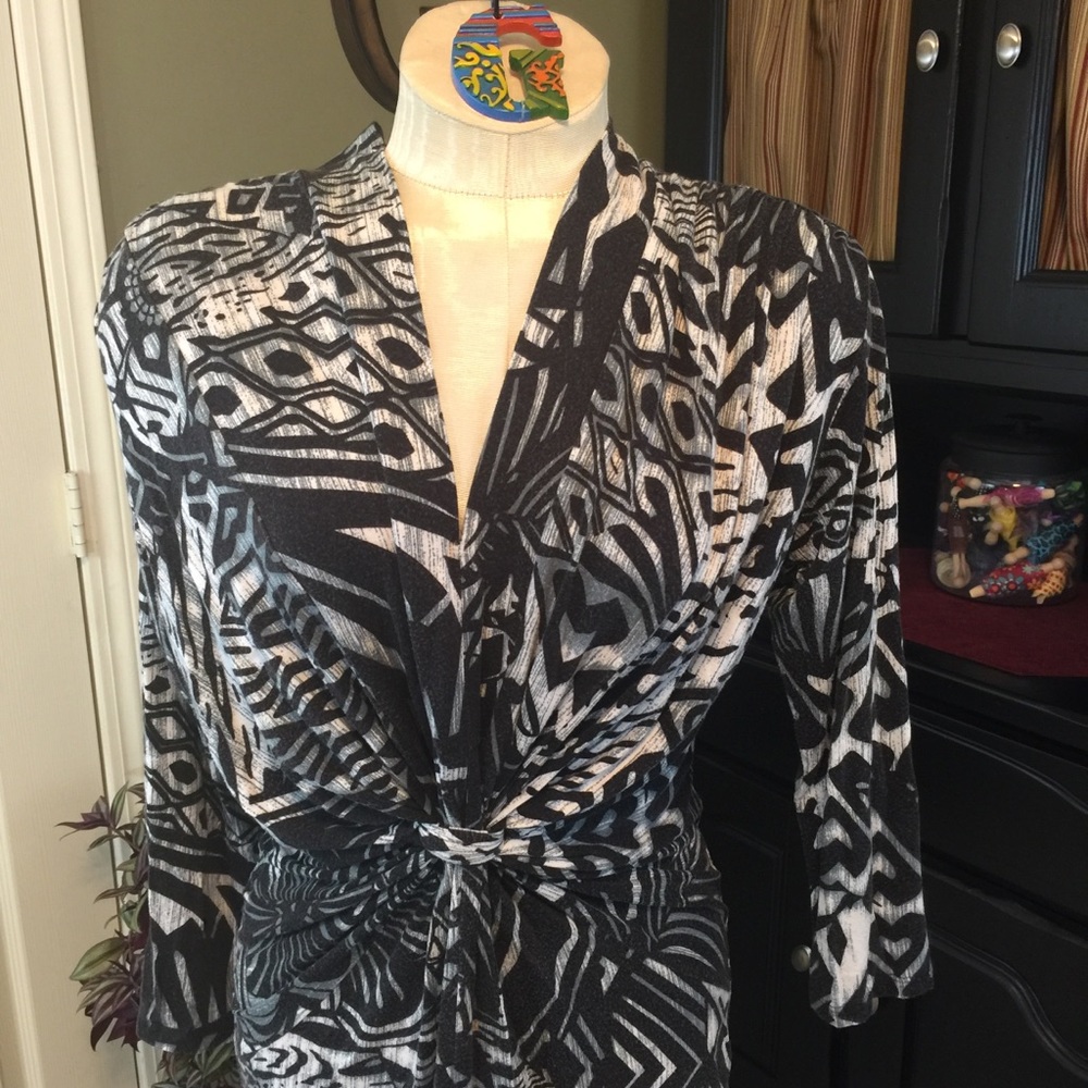 Fabrizio Gianni V-neck Top Size M - Picture 2 of 6